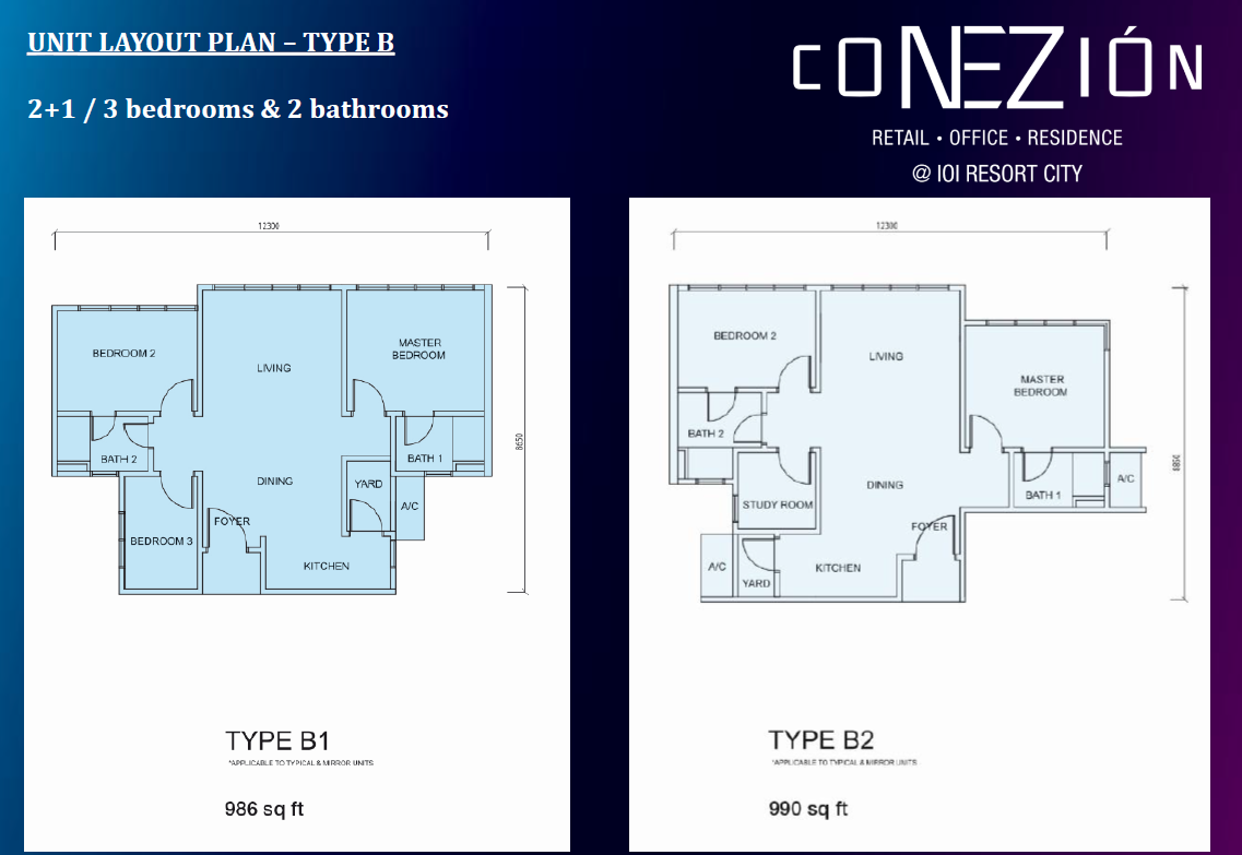 conezion ioi floor plan newpropertylaunch.my