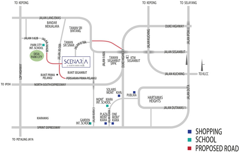scenaria north kiara location map