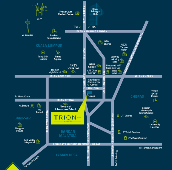 trion location map