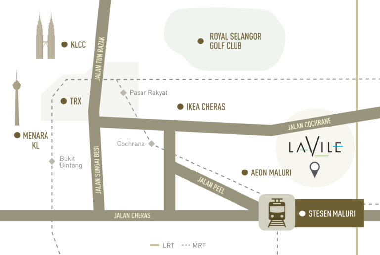 lavile residence maluri cheras location map | newpropertylaunch.my