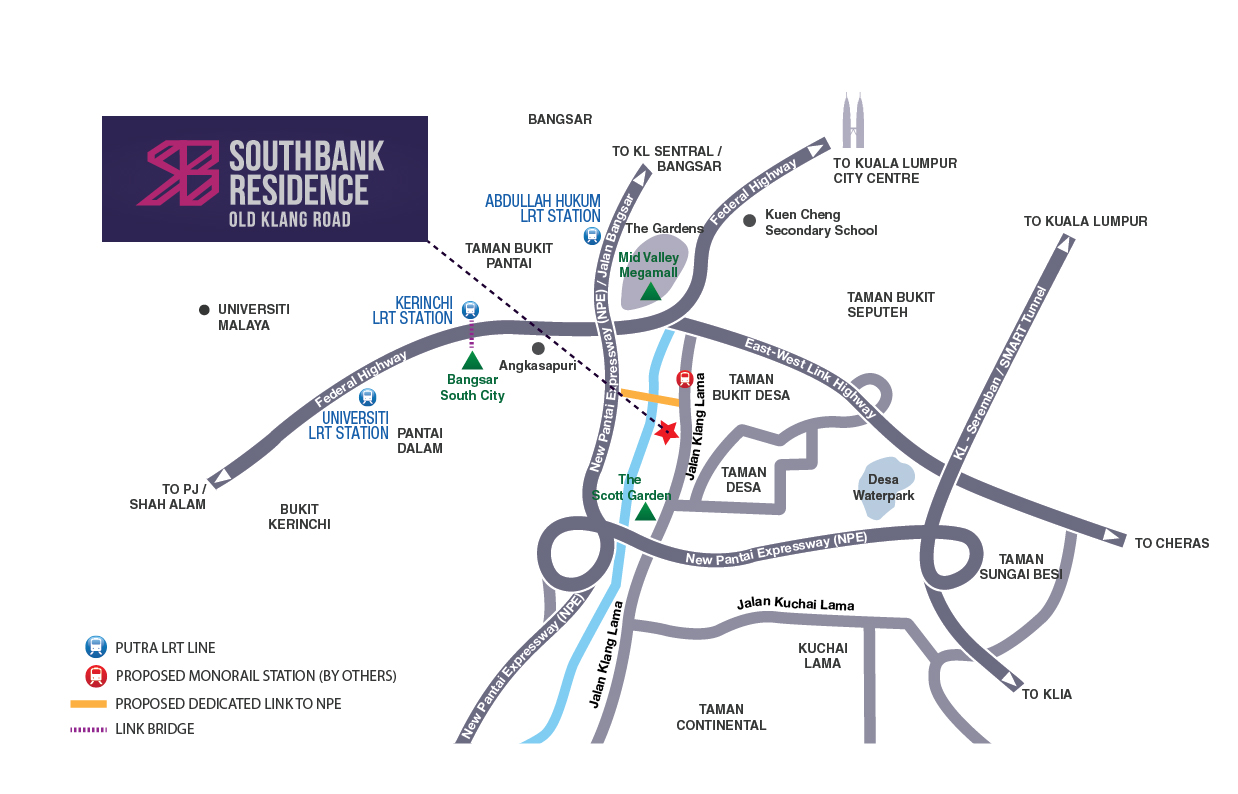 southbank residence location map